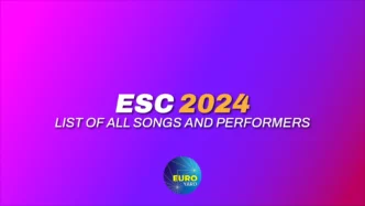 esc 2024 all songs and performers - pink and purple background