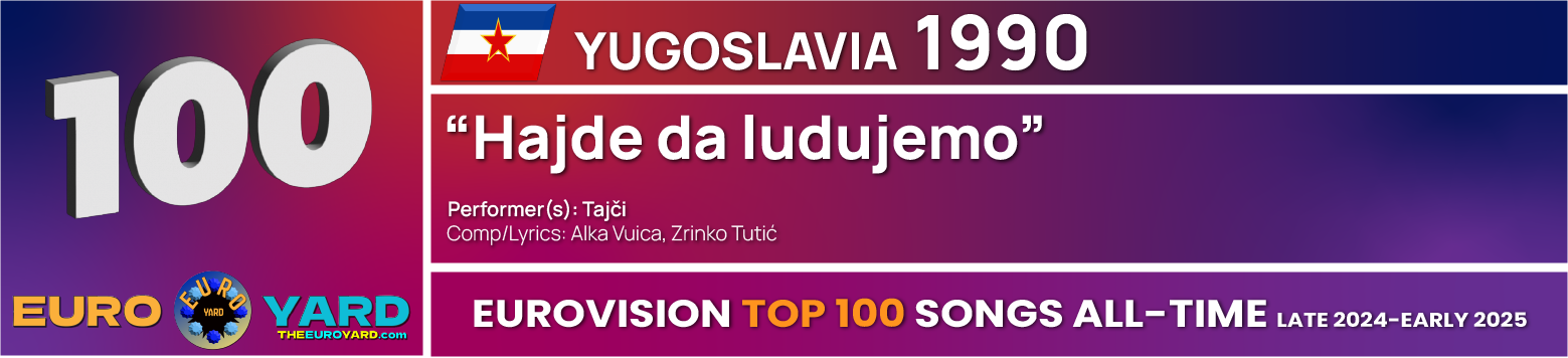 NEW Eurovision Top 100 - Song Info 100 - Hajde da ludujemo - Yugoslavia 1990