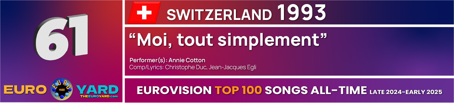 NEW Eurovision Top 100 - Song Info 61 - Moi tout simplement - Switzerland 1993
