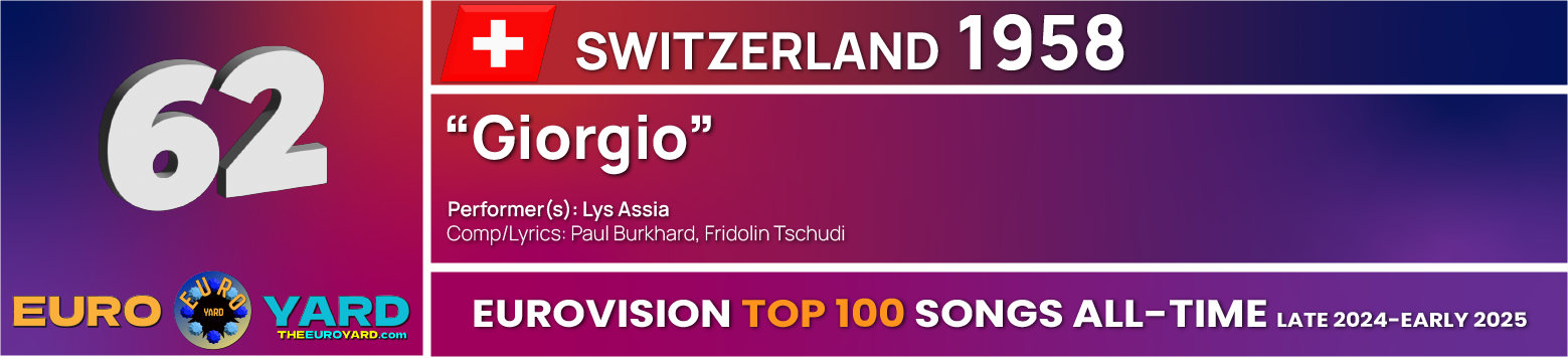 NEW Eurovision Top 100 - Song Info 62 - Giorgio - Switzerland 1958