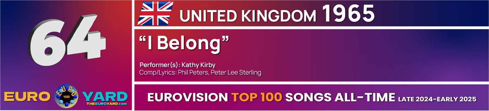 NEW Eurovision Top 100 - Song Info 64 - I Belong - UK 1965