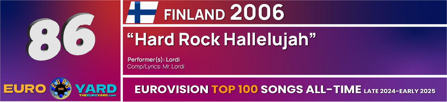 NEW Eurovision Top 100 - Song Info 86 - Hard Rock Hallelujah - Finland 2006 winner