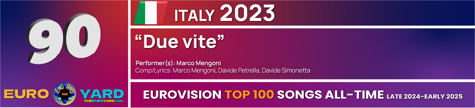 NEW Eurovision Top 100 - Song Info 90 - Due vite - Italy 2023