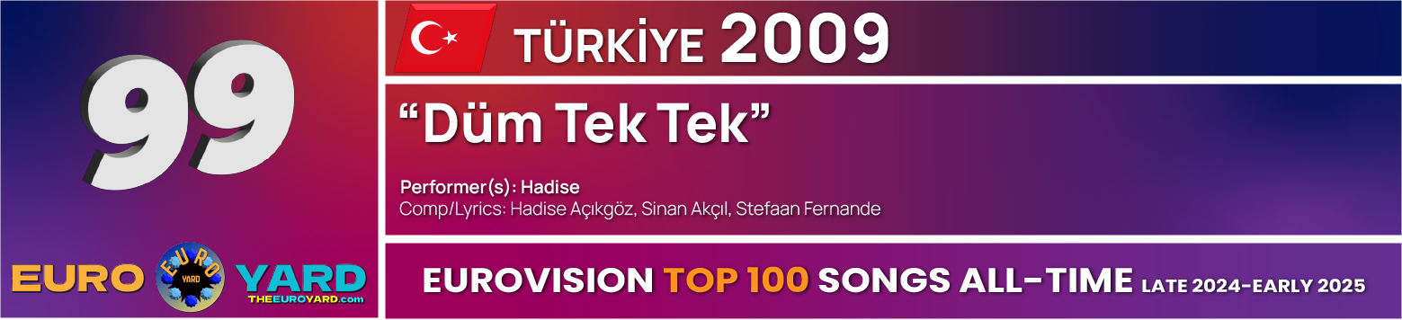 NEW Eurovision Top 100 - Song Info 99 - Dum Tek Tek - Turkey 2009