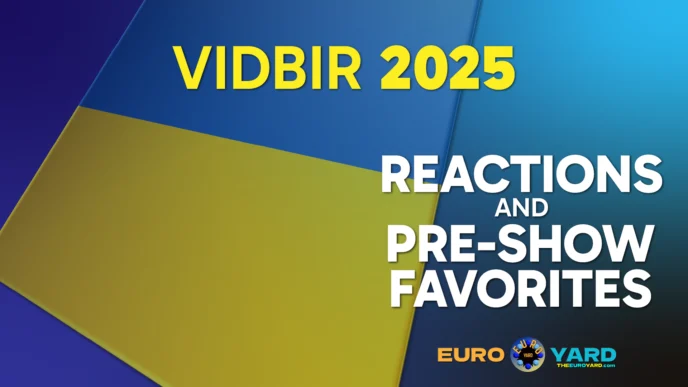 Vidbir 2025 Song Rankings - Ukraine flag art