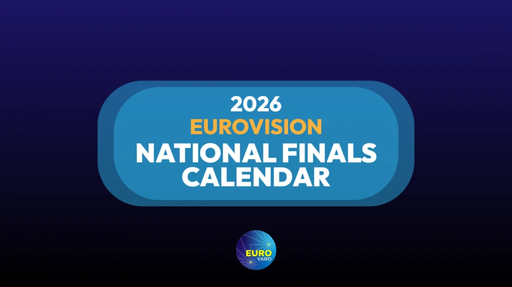 2026 Eurovision National Finals Calendar - blue background - Eurovision Song Contest 2026