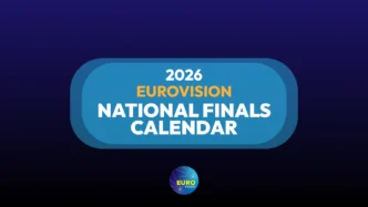 2026 Eurovision National Finals Calendar - blue background - Eurovision Song Contest 2026