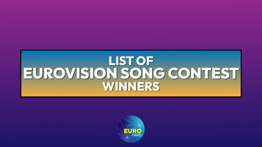 List of Eurovision Song Contest Winners - purple, blue, and orange